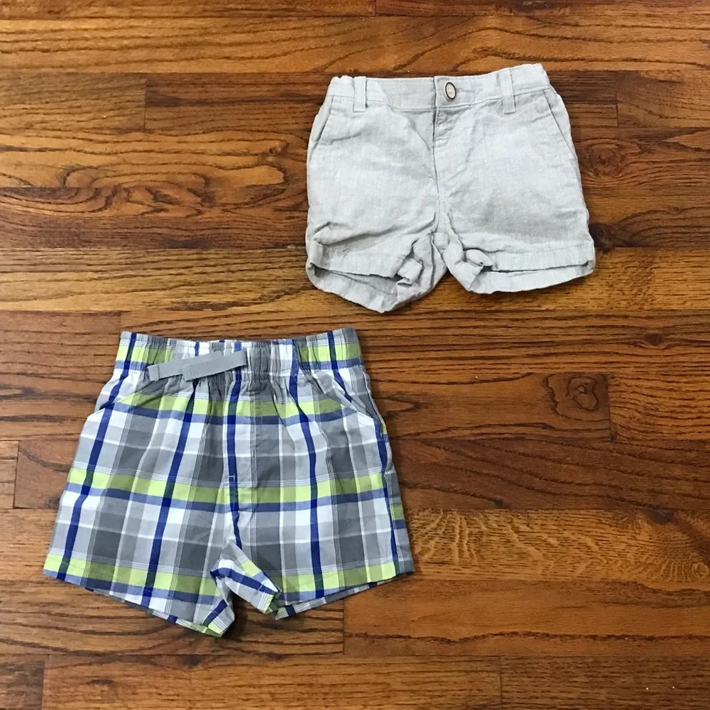 Baby Boy Onesies, Plaid Shorts & Beige Shorts Dinosaur I’m gonna be Big Brother